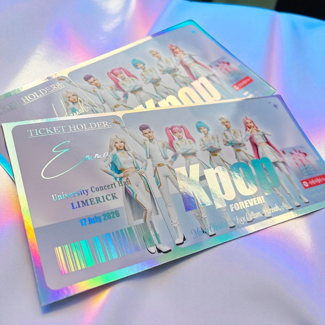a Kpop forever Concert gift ticket / card 
