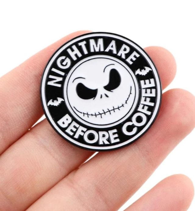 Nightmare Before Coffee Enamel pin