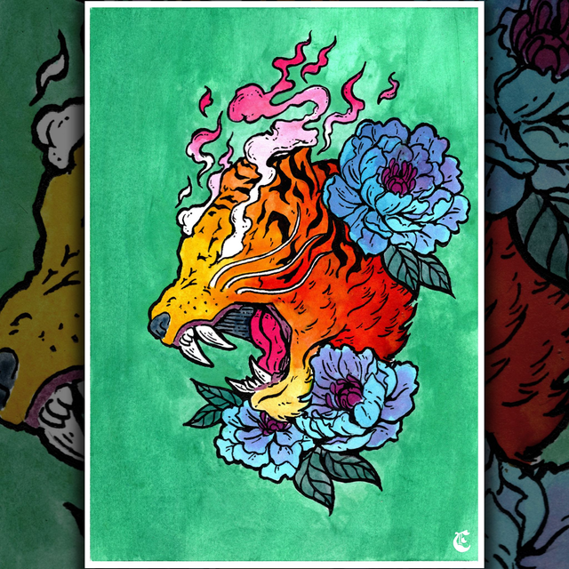 Tiger Head - Couleurs