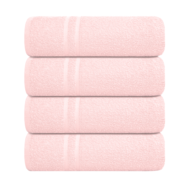Luxury Soft Cotton Chevron Bath Sheet Blush Pink Sized at 80cm x 140cm