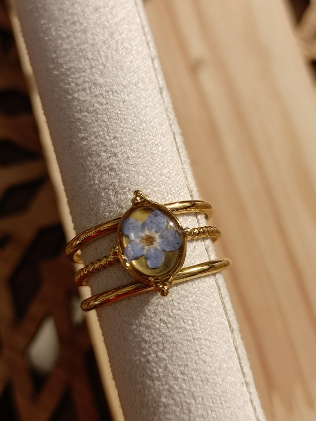 Bague Multirangs Réglable - Or - Myosotis