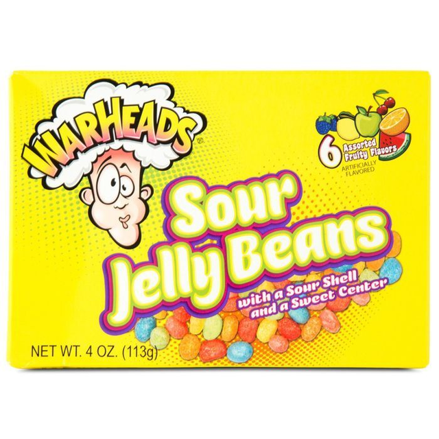 Warheads Sour Jelly Beans Theatre Box