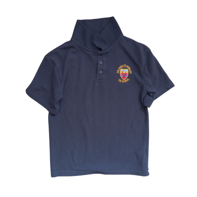 Polo shirt (navy, school logo) various sizes