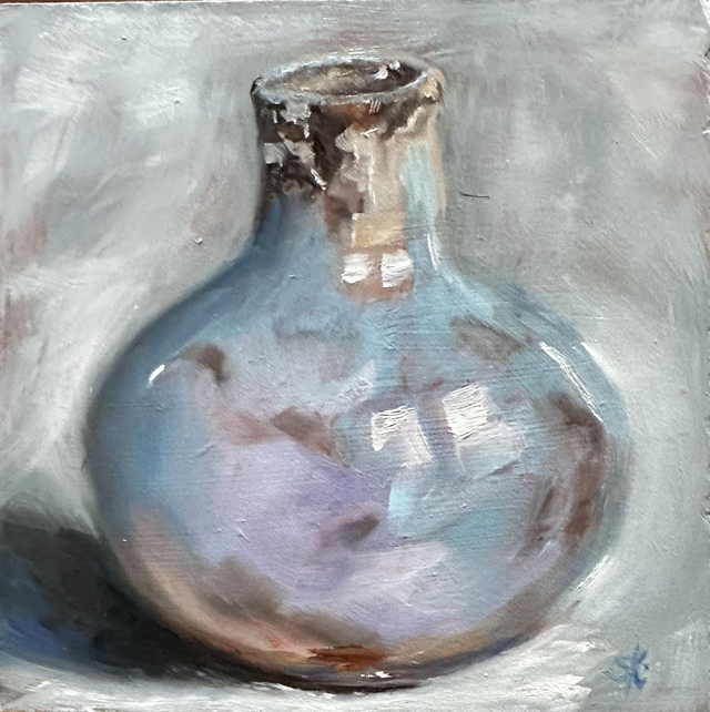 Kleine Vase – Feine Ölmalerei für dein Zuhause