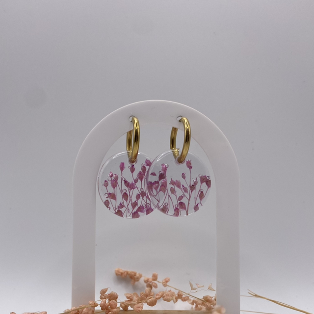 Boucles d’oreilles Broom Bloom rose 