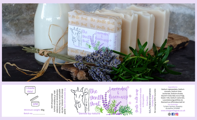Lavender and Rosemary Goats’ milk soap