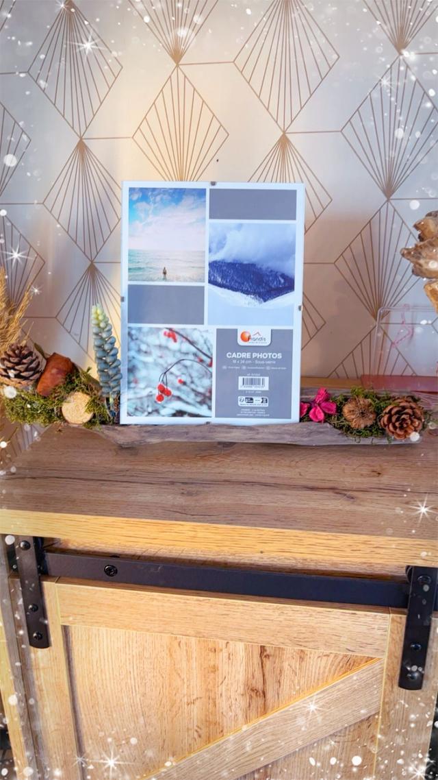 Porte photo bois flotté