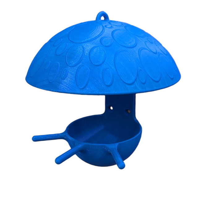 Mangeoire à oiseaux de la nature à suspendre ou murale en forme de champignon