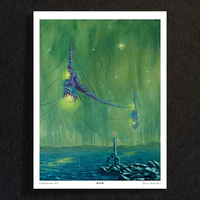 #0100-Lighthouse N°2 - HIVE - PRINT - peintures à l&#039;huile