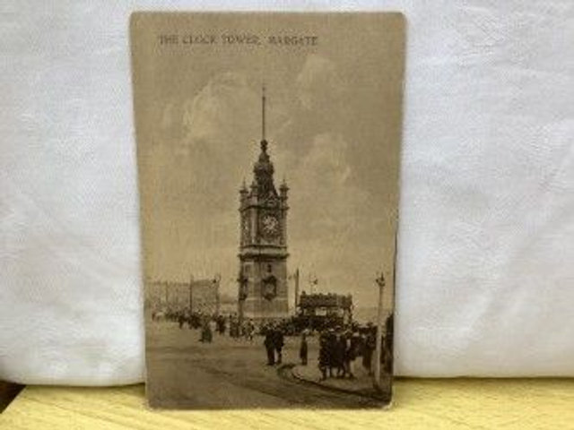 Margate, The Clock Tower, Kent, unbranded unposted vintage postcard. Our Ref  No. R130 £2.00