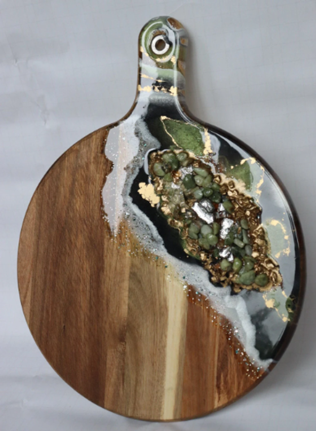 Green Round cheese board