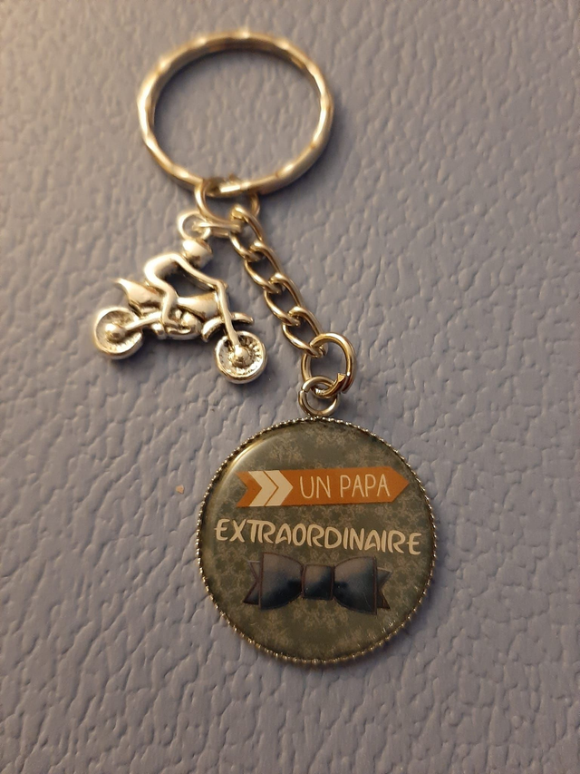 Porte-clés argenté - Un papa extraordinaire