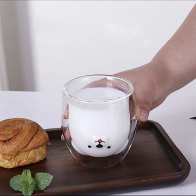 Ensemble tasse double paroi animaux + sa cuillère