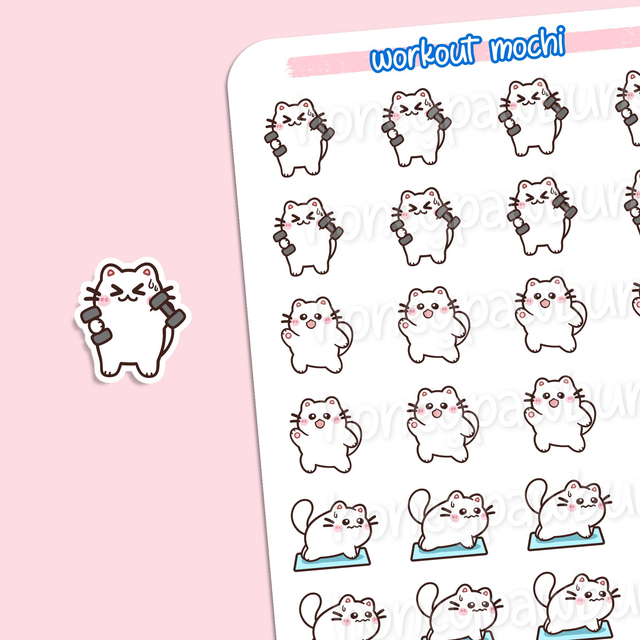Mochi macht Sport Sticker Sheet - ST2415