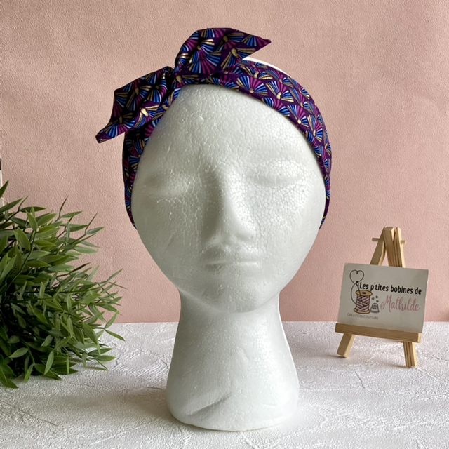 Bandeau rigide | Eventail violet