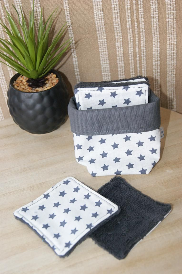 Panier petit étoile grise 