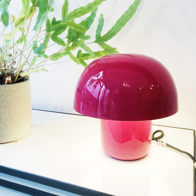 Tafellamp Fat Mushroom mini, framboos 