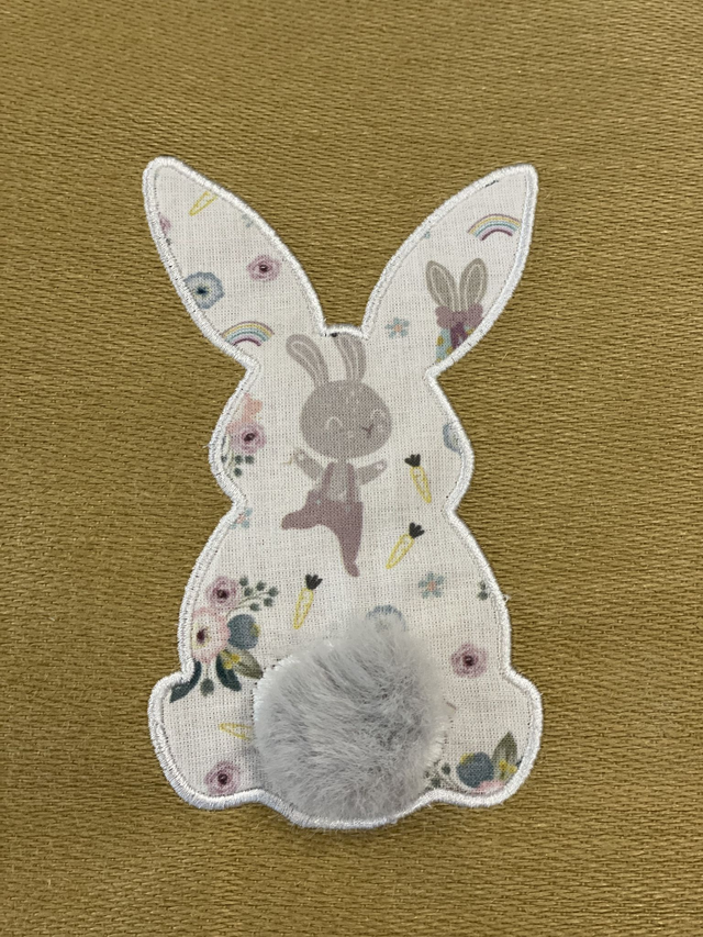 fichier broderie "lapin appliqué" en 3 tailles / 12 formats