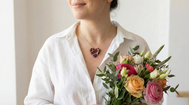 Collier cœur amour résilient