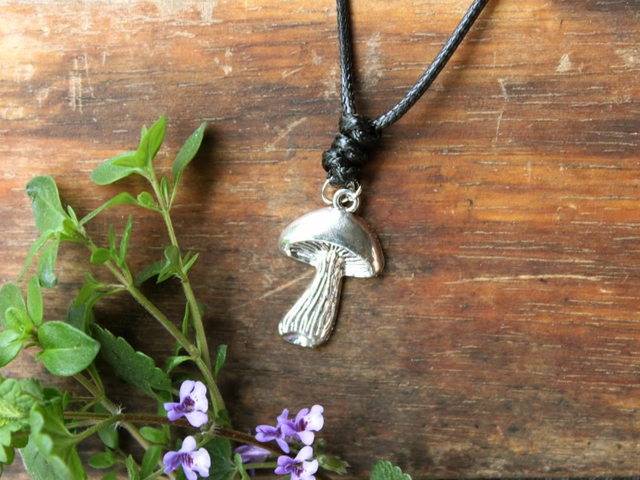 Metall Pilz Anhänger Kette