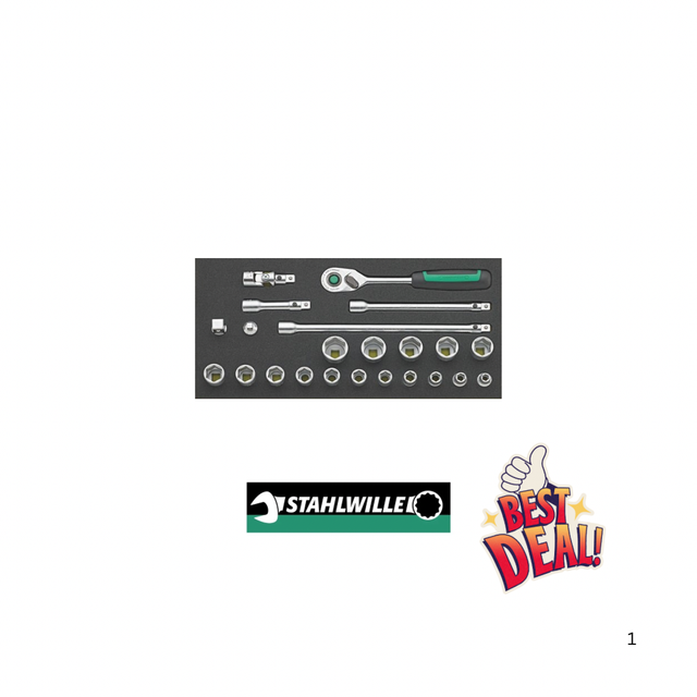 QuickRelease-Steckschlüsselsatz 3/8", 23 tlg. TCS 456/16/7QR