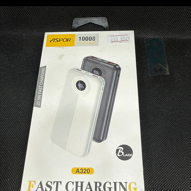 *0347-ASPOR A320 Powerbank 10000mAh – 22.5W Super Fast Charge & PD 20W