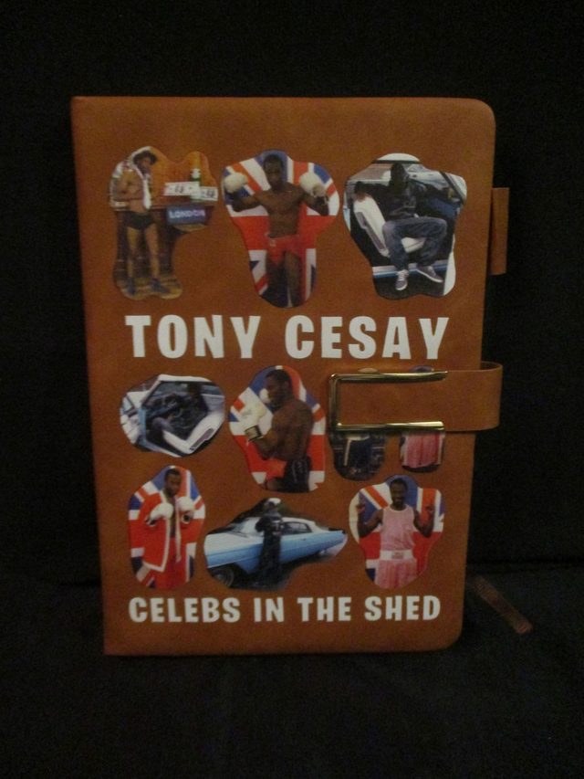 Tony Cesay (White Bubble Logo) Brown A5 Lined Note Book (ABA Champion Boxer) 