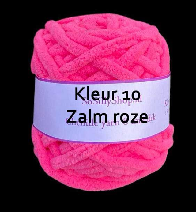 Chenille fluffy yarns 8 mm dik 45 grams