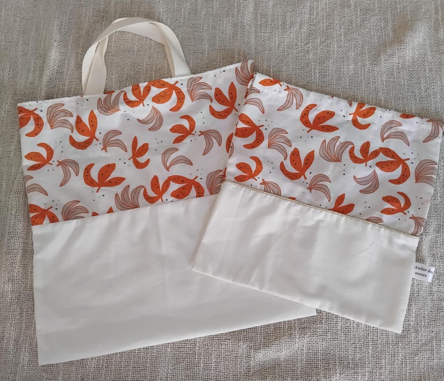 Ensemble tote bag + pochon fille