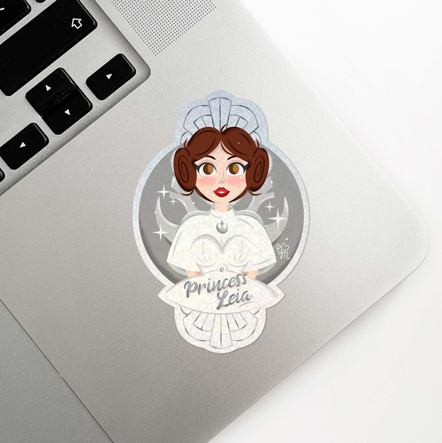 Sticker holographique Girl Power | 07 Princess Leïa