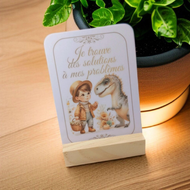 📚 Papeterie - Cartes d'affirmations positives Dinosaures