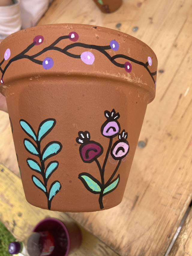 Peinture sur pot en terre cuite 25/02/2026 14h30