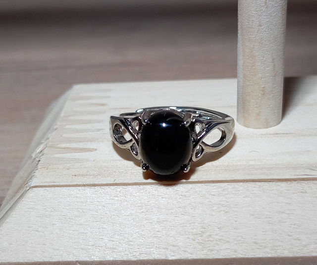 Bague obsidienne noire