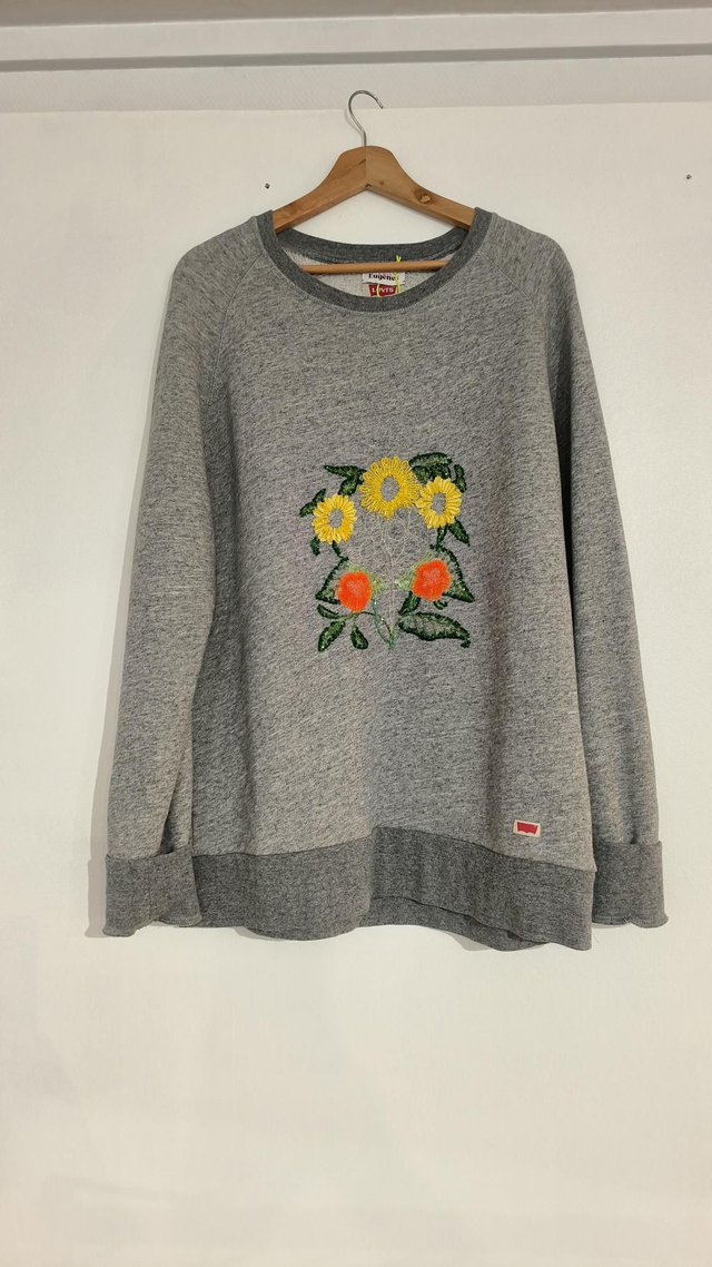 Sweat gris tournesol - la Petite Eugenes 