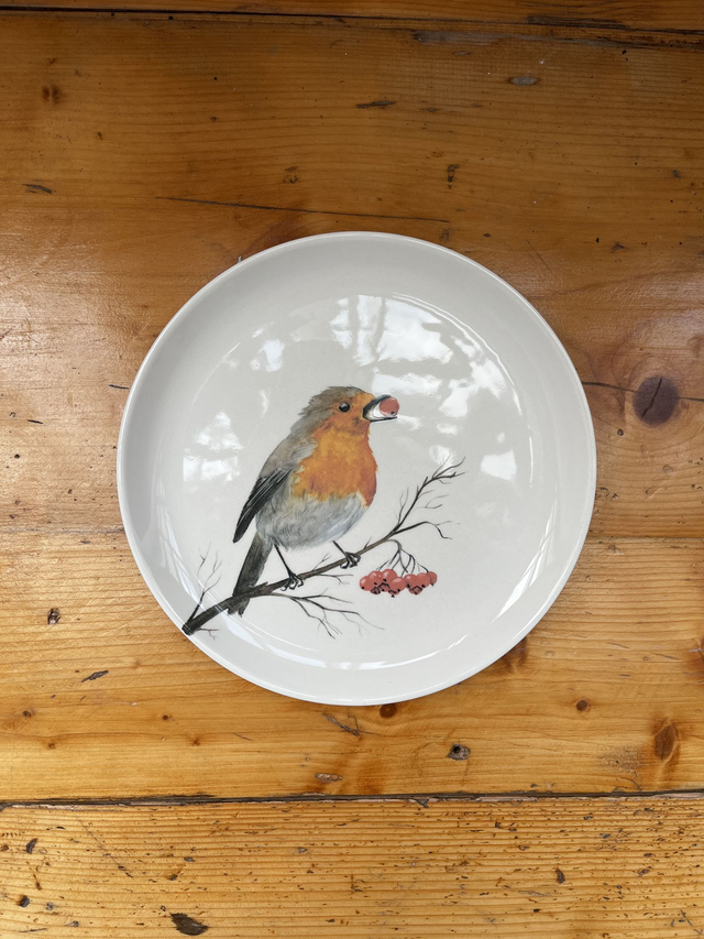 Teller Rotkehlchen 24cm