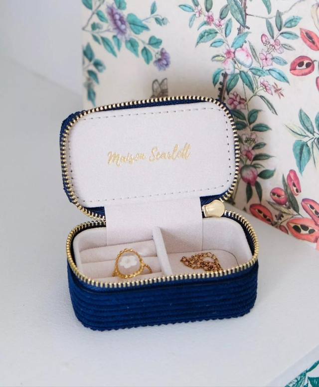 Marie velours côtelé bleu