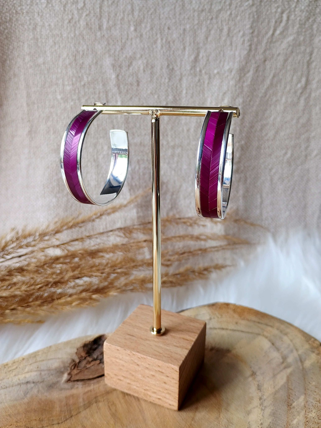 Boucles d'oreilles CRÉOLES Chevron