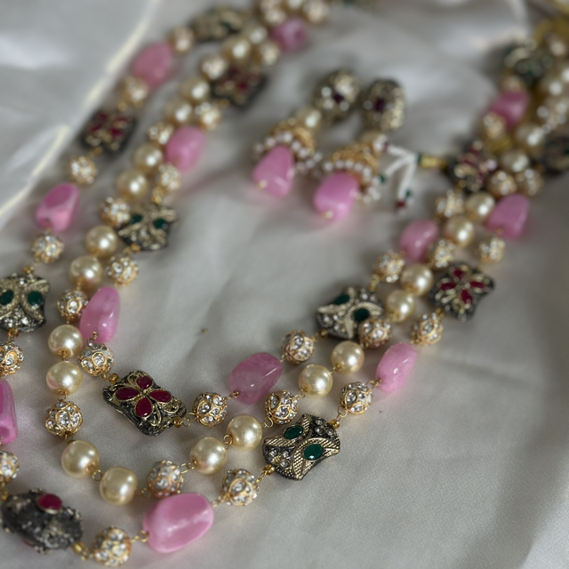 Pink Regal Mala set 