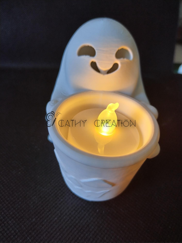 Bougeoir fantôme en impression 3D 11cm