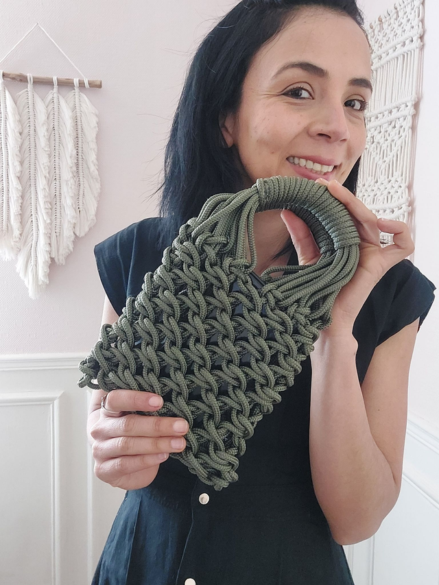 Sac à main &quot;Oliva&quot; - fait main en corde drisse