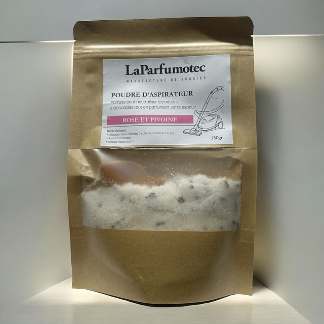 Poudre d&#039;aspirateur rose et pivoine 150gr