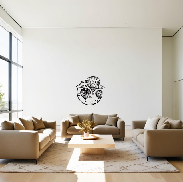 Vol de montgolfières (39x39cm)