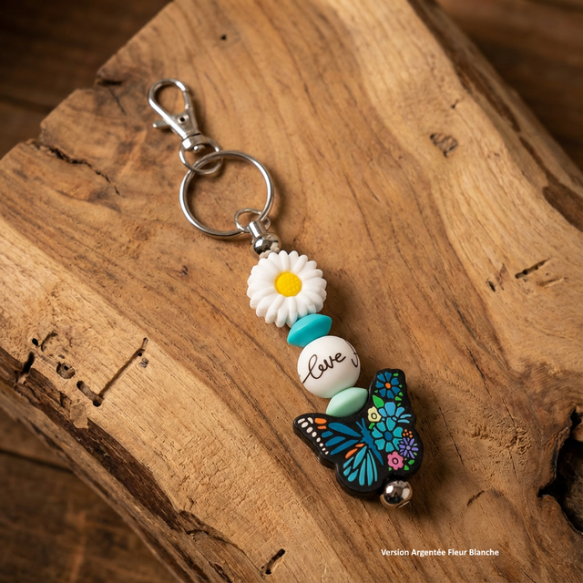 Porte-clé Papillon Vert