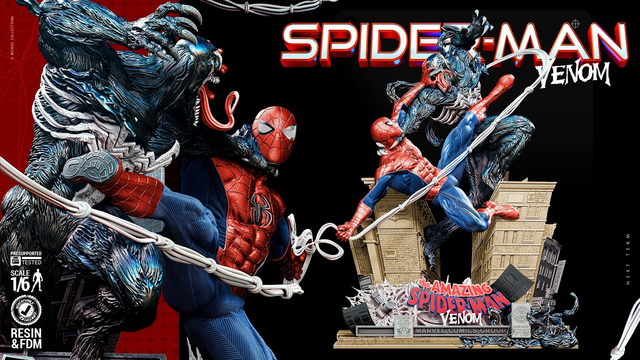 Diorama VENOM vs SPIDERMAN série comics