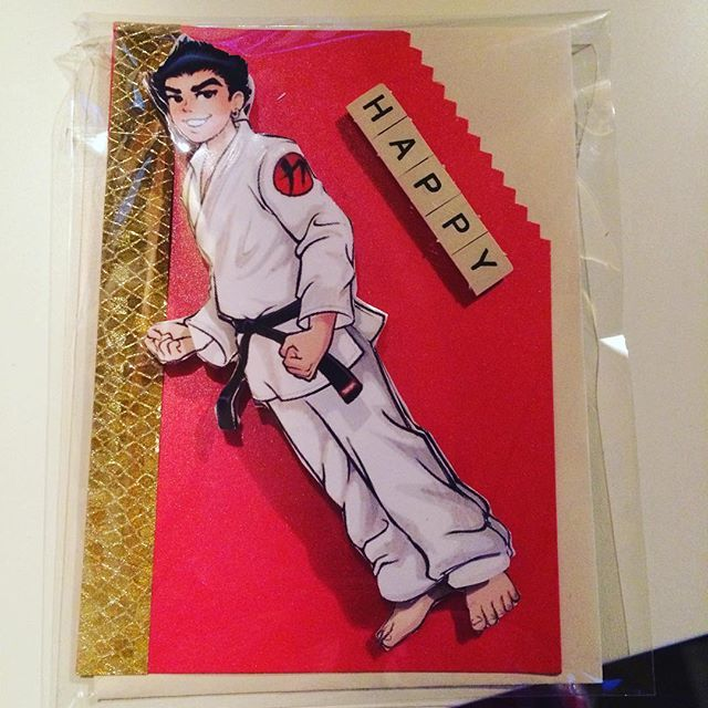 Carte Anniversaire judoka n A51