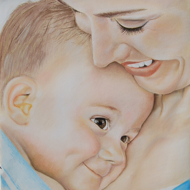 Portrait couleur 2 visages 