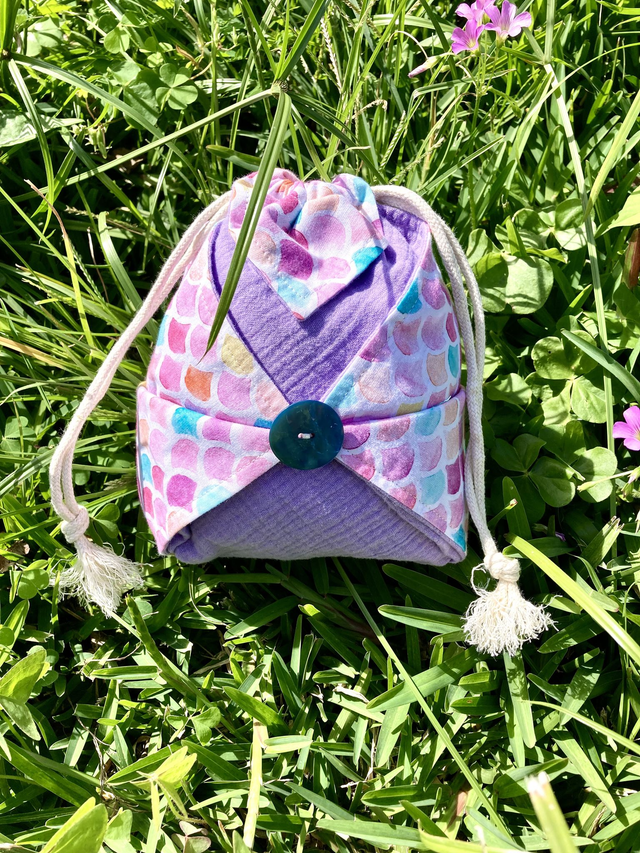 Pochette Origami - Moyen - Duo de Coton Pastel
