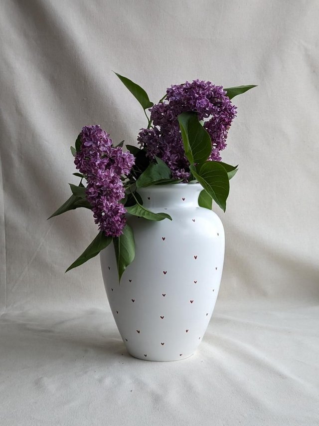 Vase Noémie - cœurs bruns