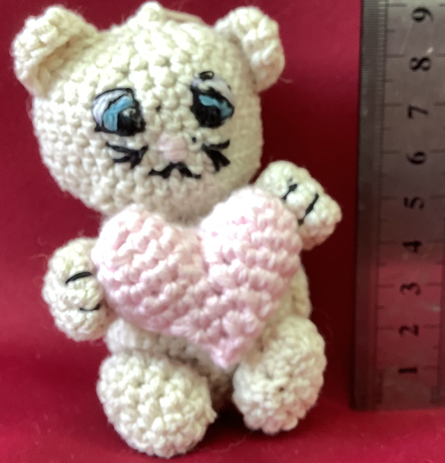 Porte clé &quot;Le coeur du chat&quot;