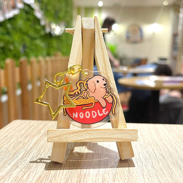 Miniature dachshund Keyring (Noodle bowl)